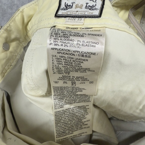 Diesel Thavar-A Pants Mens 33x34 Brown Chino Style Stretch Button Fly - Picture 8 of 13